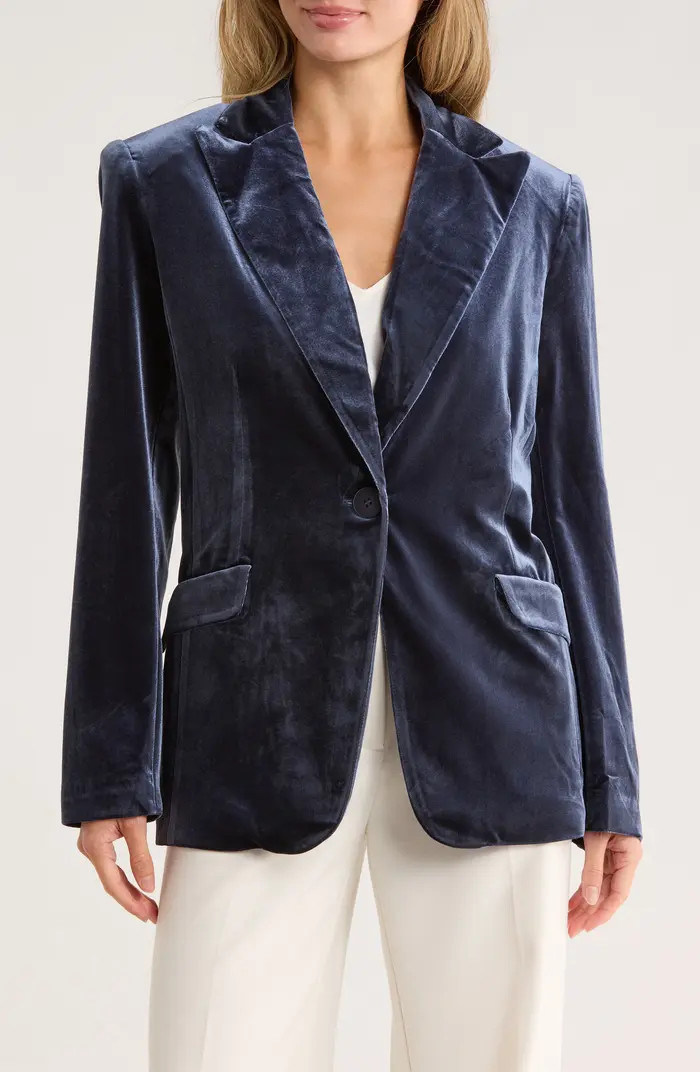 MAX STUDIO Peak Lapel Velvet Blazer | Nordstromrack | Nordstrom Rack