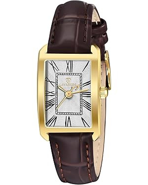 Women's Leather Strap Watch Dainty Elegant Womens Watches Classic Vintage Retro Square Ladies Qua... | Amazon (US)