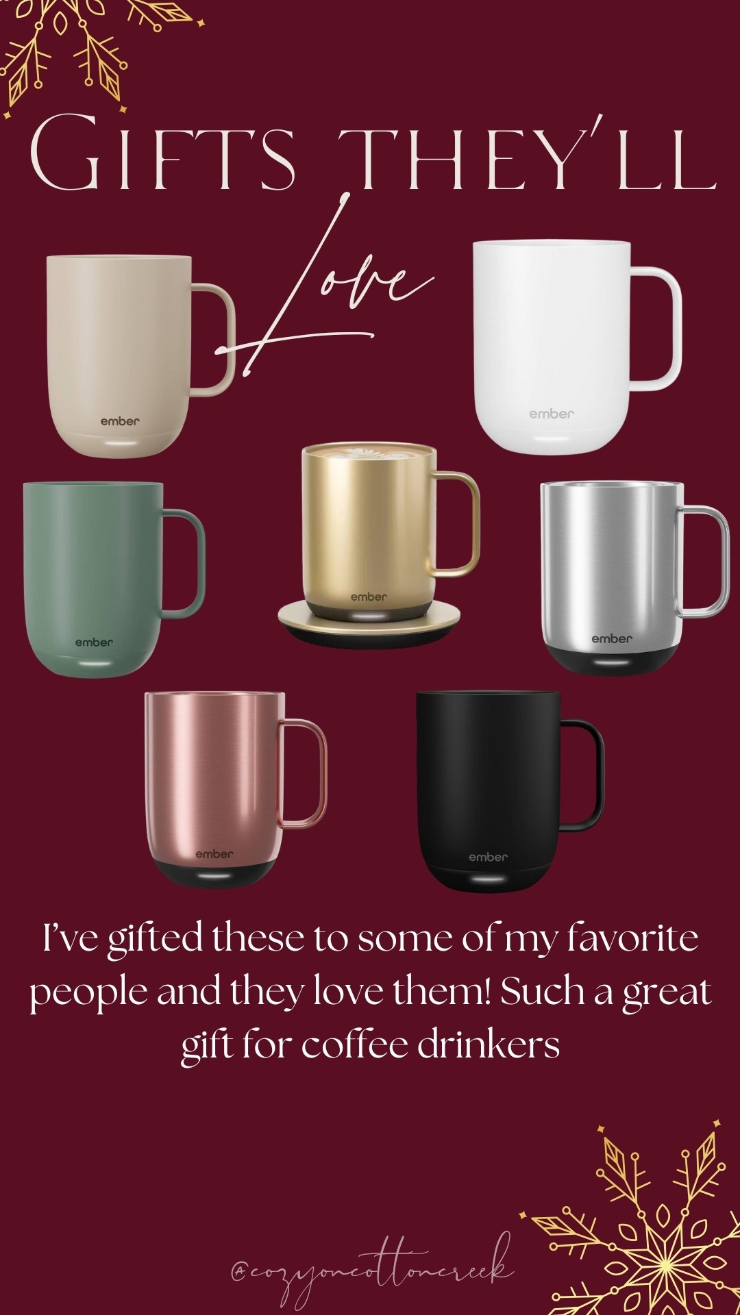 Ember mugs
Gift Inspo
Temperature controlled mug

#LTKSaleAlert #LTKHoliday #LTKGiftGuide