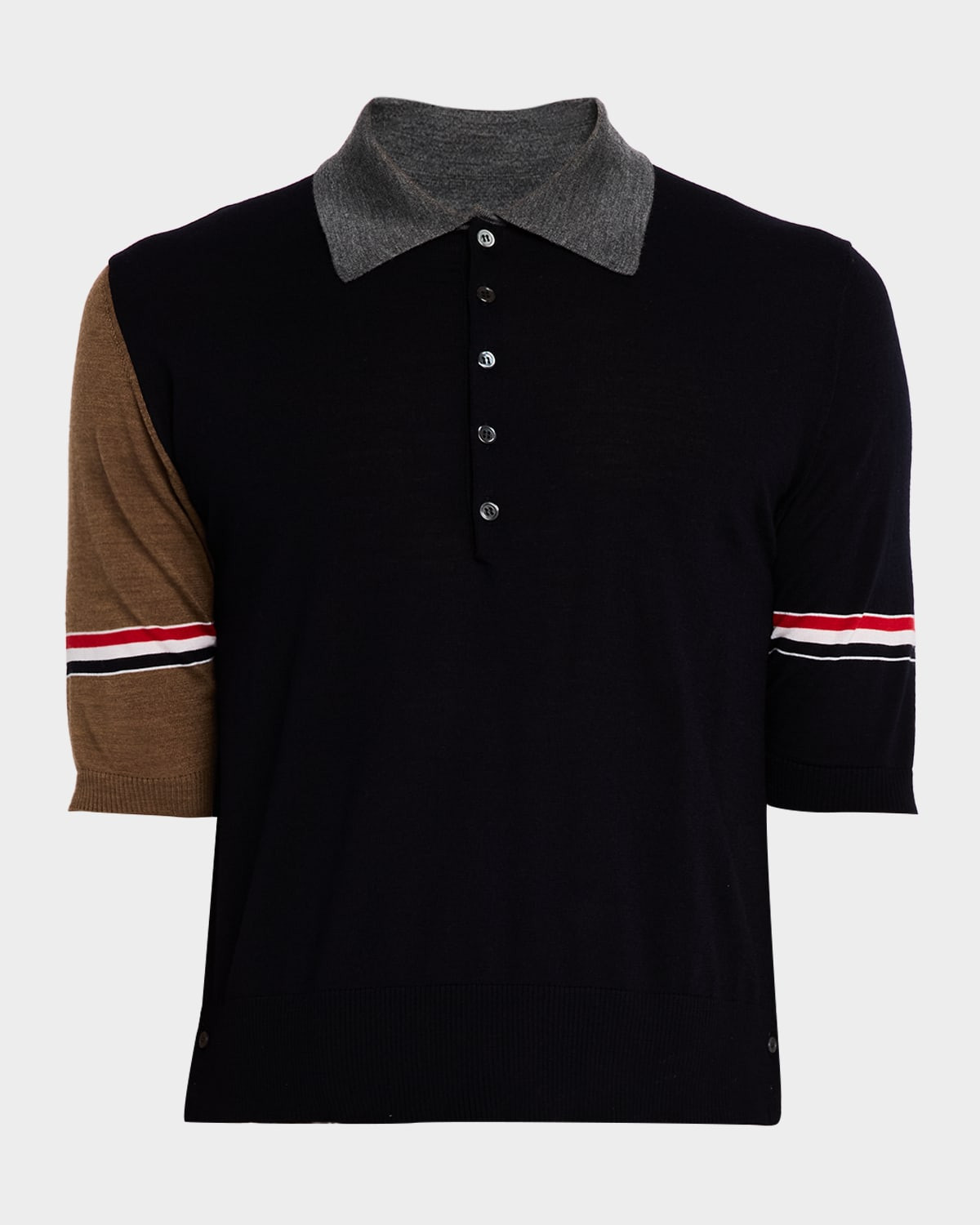 Men's Fine Merino Wool Funmix Polo Shirt | Neiman Marcus