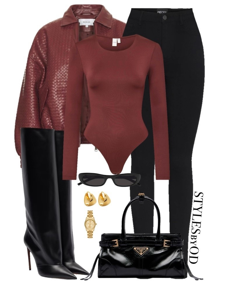 burgundy & black streetwear inspo🌰 

#streetstyle #nightoutfit #winreroutfit #LTKstyletip #ootd
winter capsule wardrobe, skinny jeans, knee high boots, party outfit, edgy, oversized leather jacket, streetstyle 

#LTKSaleAlert #LTKSeasonal #LTKootd
