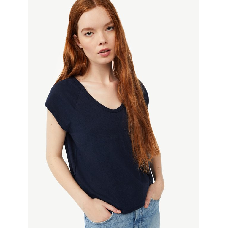 Free Assembly Women's Raglan V-Neck T-Shirt | Walmart (US)