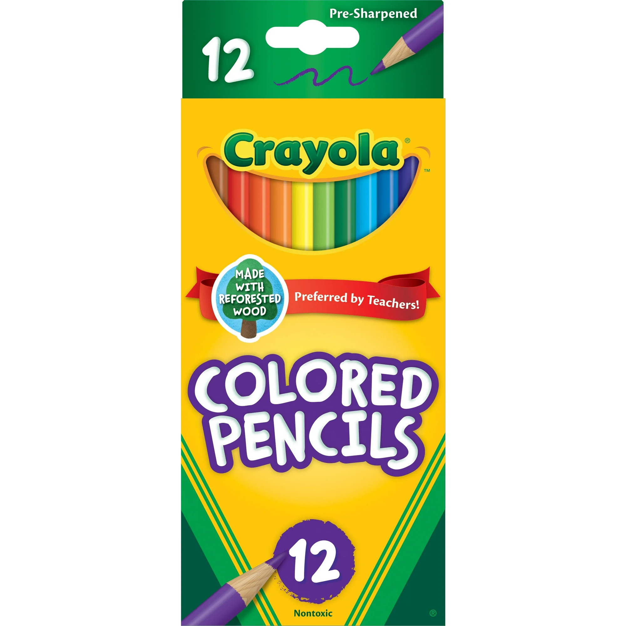 Crayola Colored Pencil Set, 12 Ct, Back to School Supplies for Kids, Classroom Supplies, Teacher ... | Walmart (US)