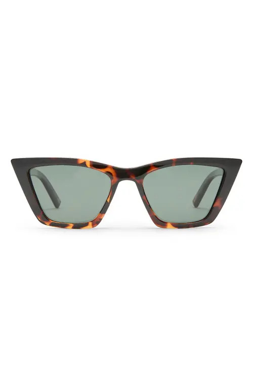 Le Specs Velodrome Cat Eye Sunglasses in Dark Tort/Khaki Mono Pol at Nordstrom | Nordstrom