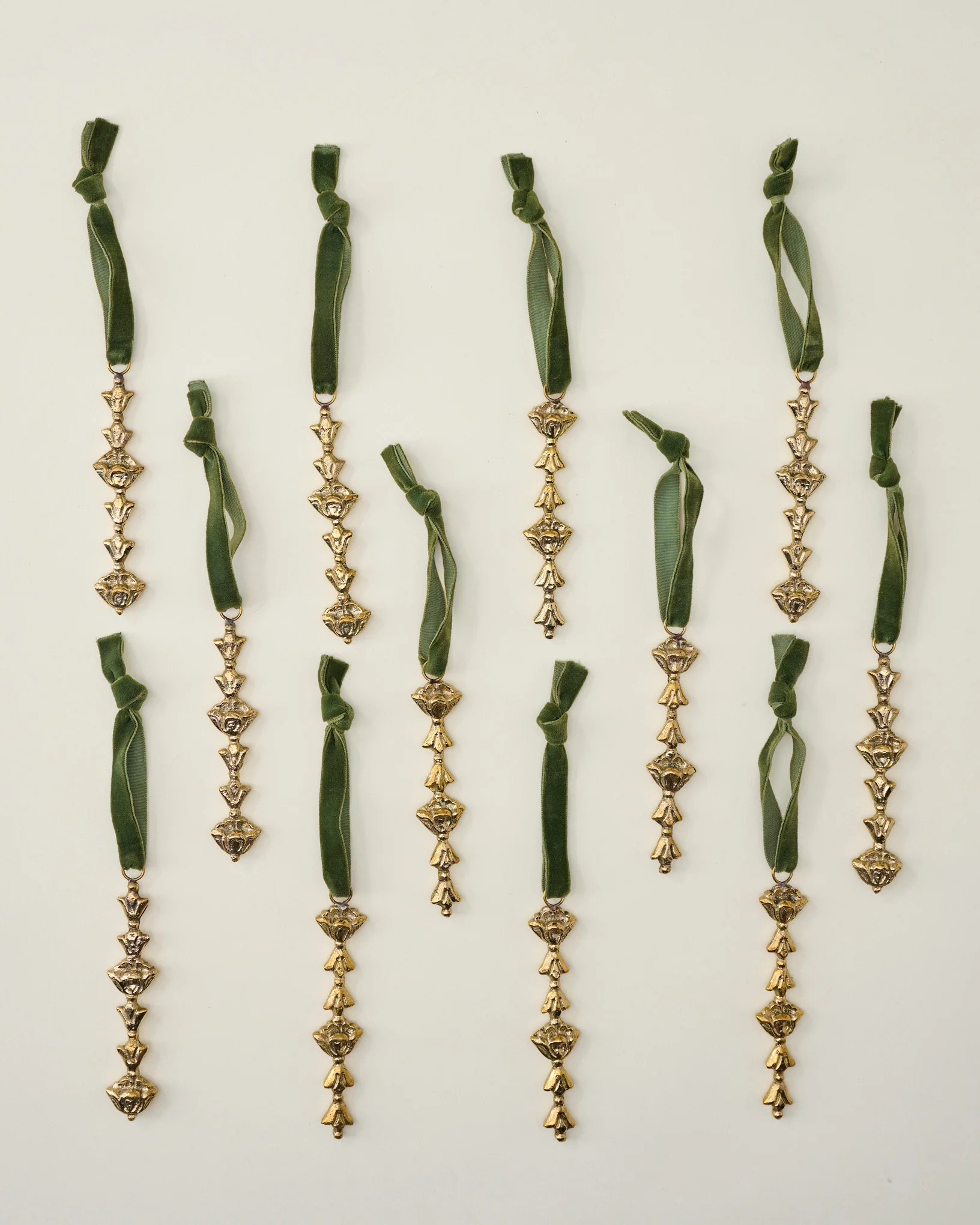 Solid Brass Tulip Icicle Ornament, Set of 12 | Magnolia