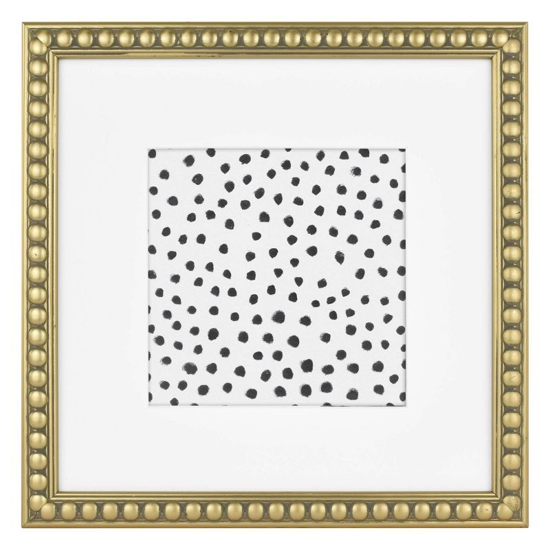 8&#34; x 8&#34; Matted to 5&#34; x 5&#34; Beaded Frame Art Antique Brass - Opalhouse&#8482; | Target