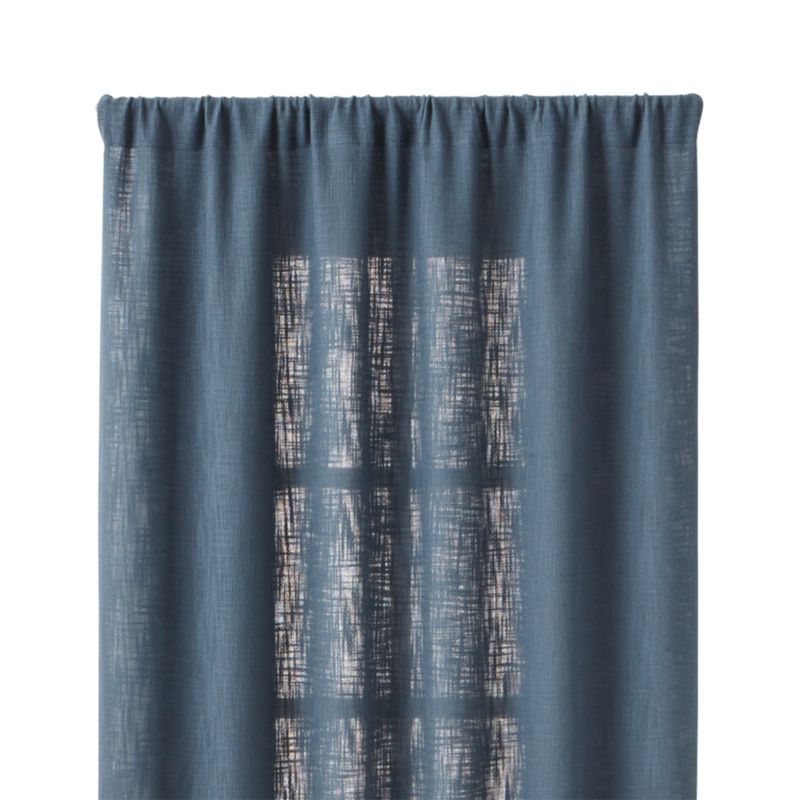 Lindstrom Blue 48"x84" Curtain Panel + Reviews | Crate and Barrel | Crate & Barrel