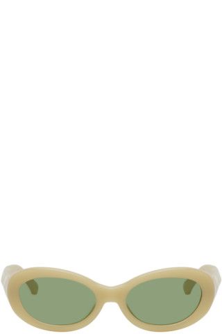 Yellow Linda Farrow Edition Oval Sunglasses | SSENSE