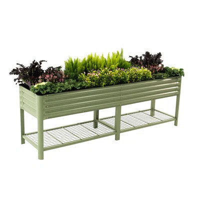 32" Tall 24" Wide Metal Outdoor Elevated Planter | Wayfair North America