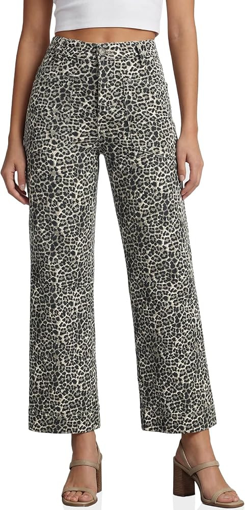 Cicy Bell Womens Cropped Wide Leg Jeans Stretchy High Waisted Trendy Baggy Denim Ankle Pants with... | Amazon (US)
