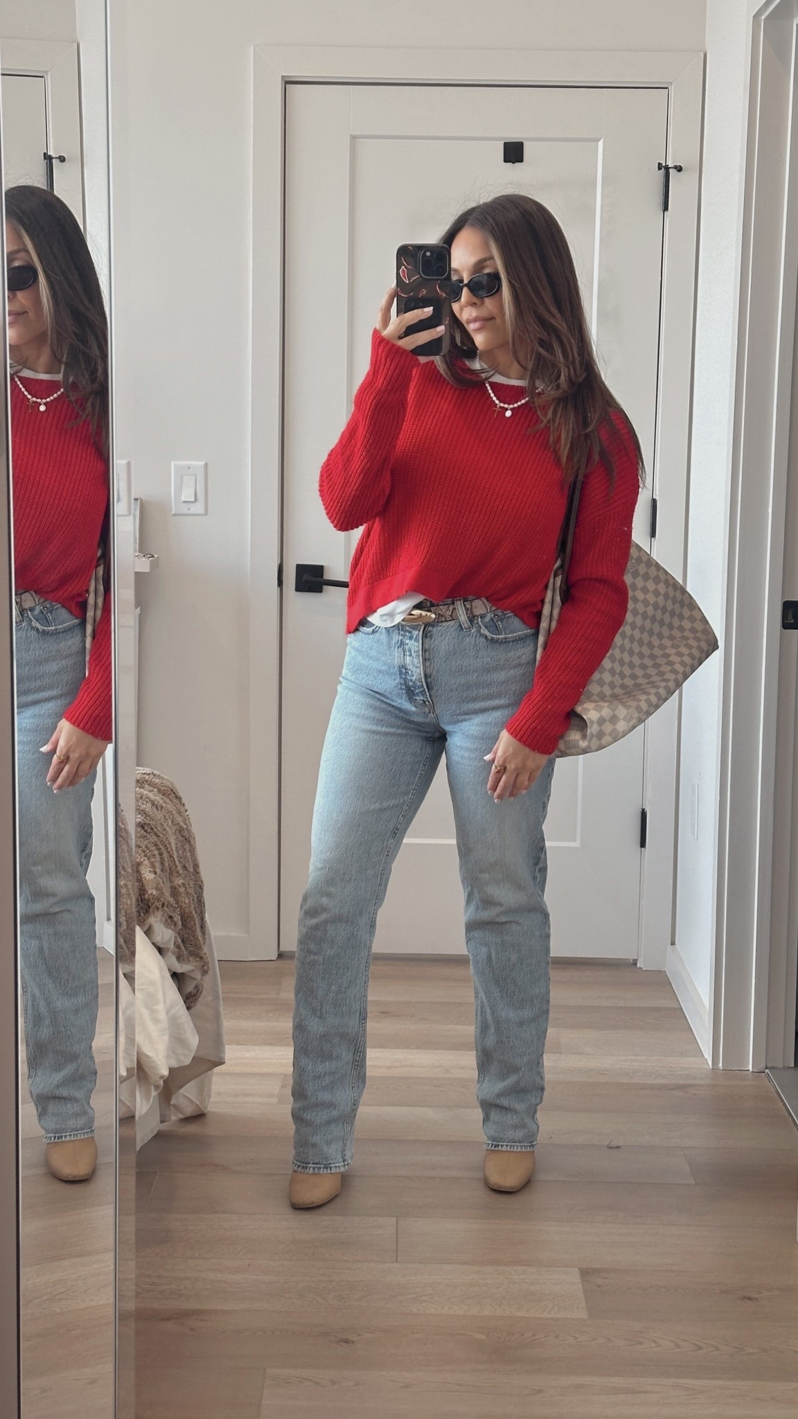 Pop of red 

#LTKWorkwear #LTKootd #LTKFindsUnder50