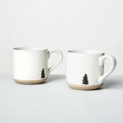 Black Tree Imprinted Stoneware Mug White - Hearth & Hand™ with Magnolia | Target