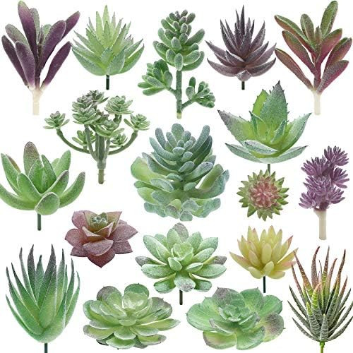 Miltonson Artificial Succulent Plants - 18 Pack - Premium Fake Plants - Double Flocked Succulents -  | Amazon (US)