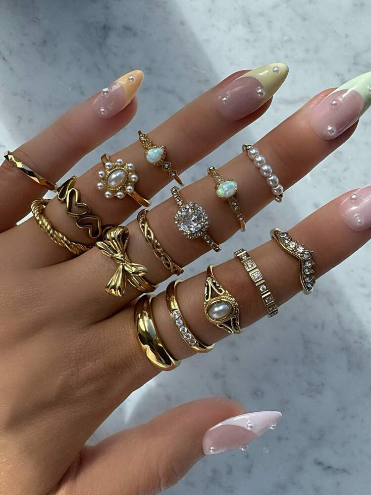 Gold Rings Set | SHEIN