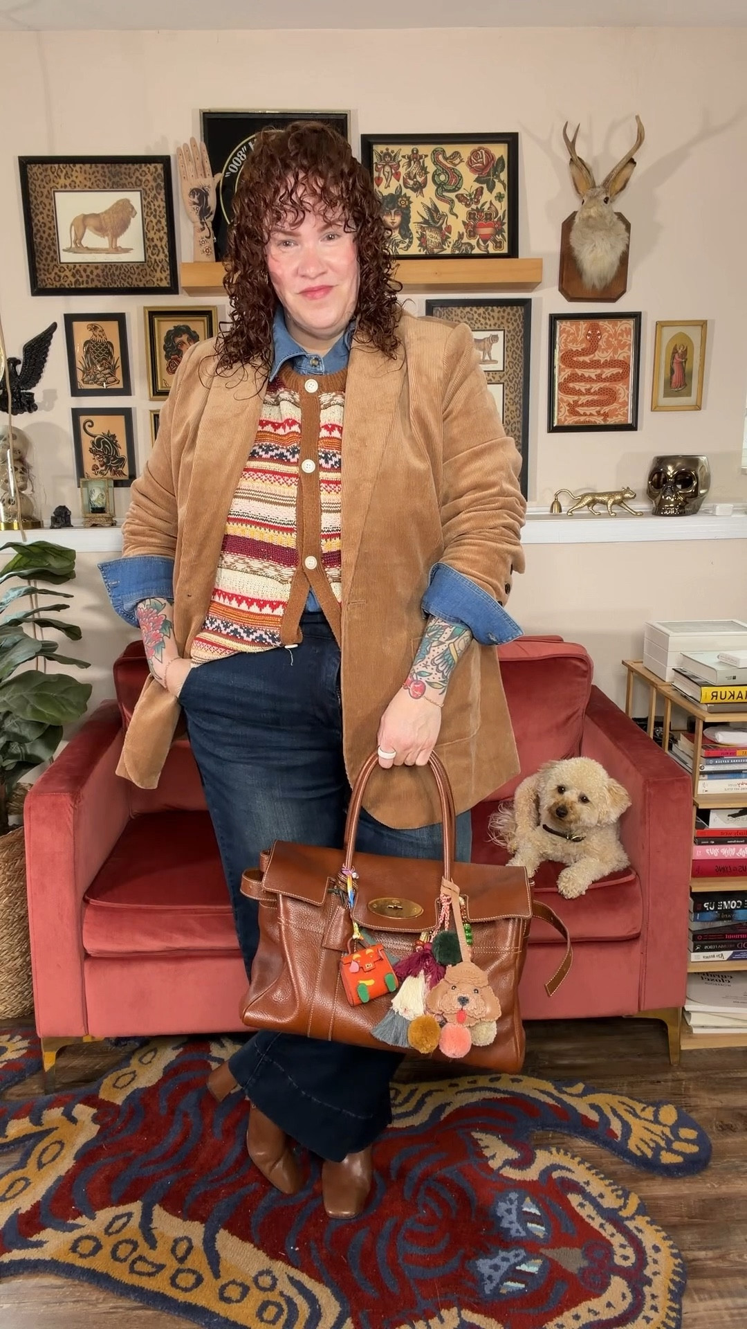 Wearing 

Jeans M/16
Shirt M/16
Sweater XL
Blazer M/16