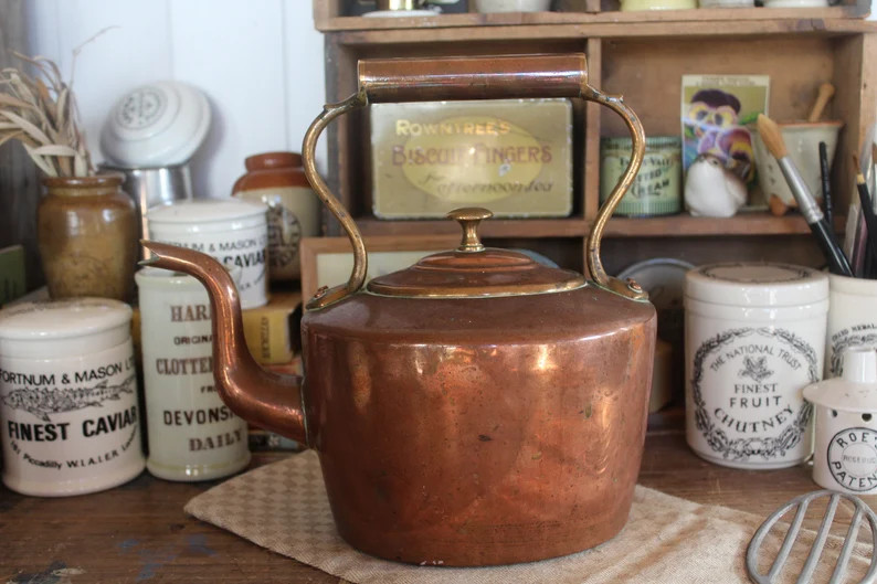Antique Copper Kettle, Copper Kettle, Antique Copper Teapot, Antique Copper Tea Kettle, Copper st... | Etsy (US)
