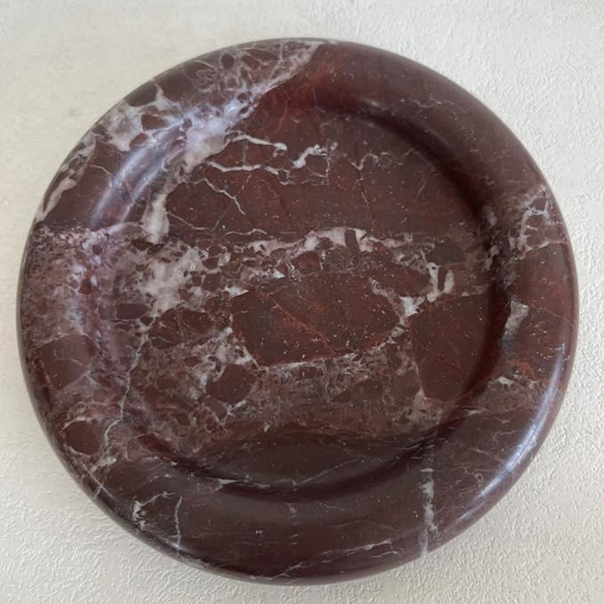 Natural Marble Round Vanity Tray Jewelry Makeup Dish Decorative Tray for Coffee Table,Bathroom,Be... | Amazon (US)