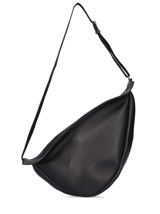 Large slouchy banana grain leather bag | Luisaviaroma
