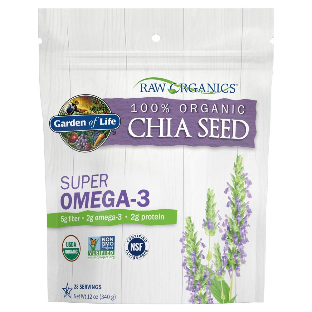 Garden of Life Chia Seeds 100% Organic for Smoothies, Pudding - Raw Organics Whole Seed Foods wit... | Amazon (US)