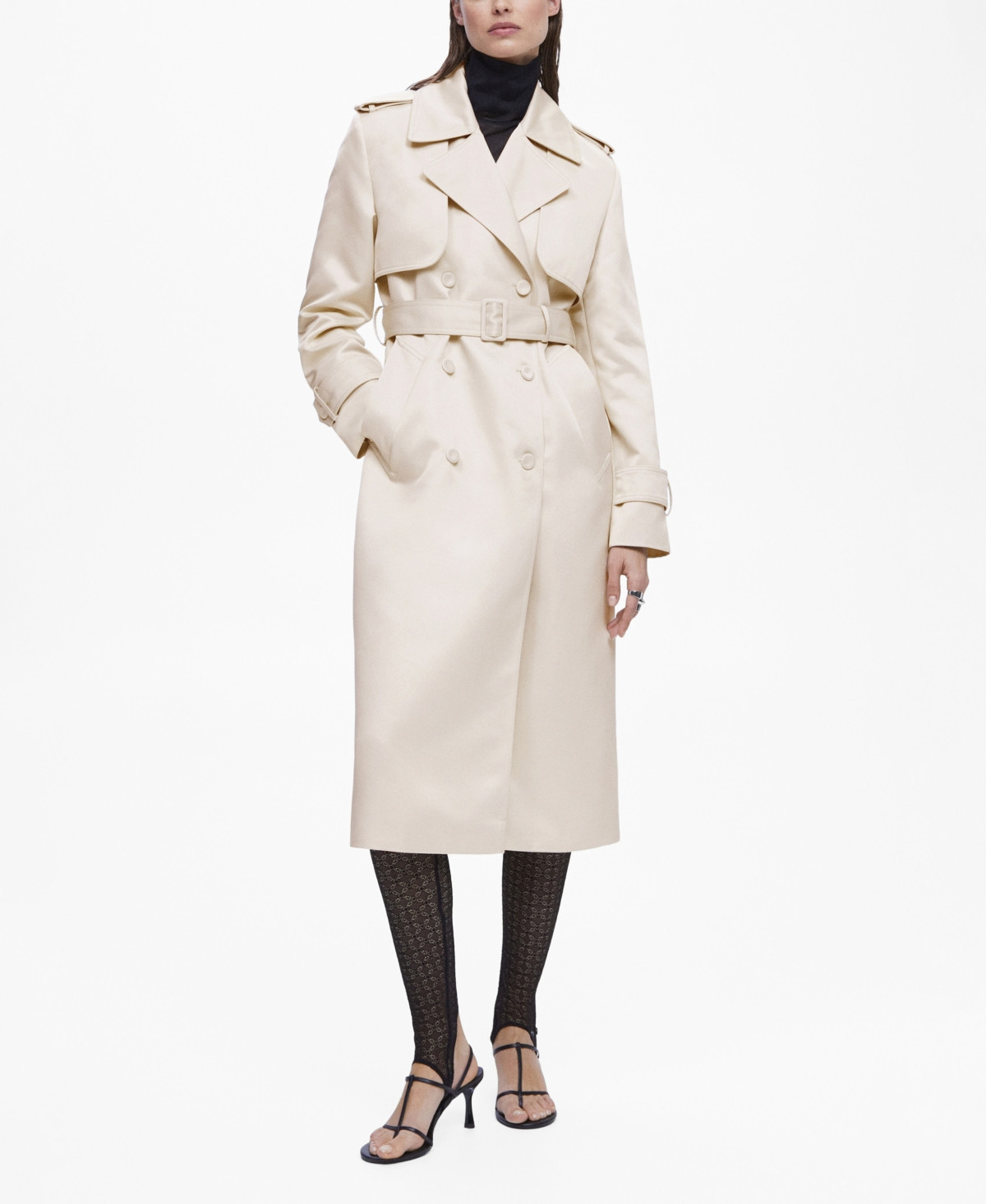 Mango Women's Satin Trench Coat | Macys (US)