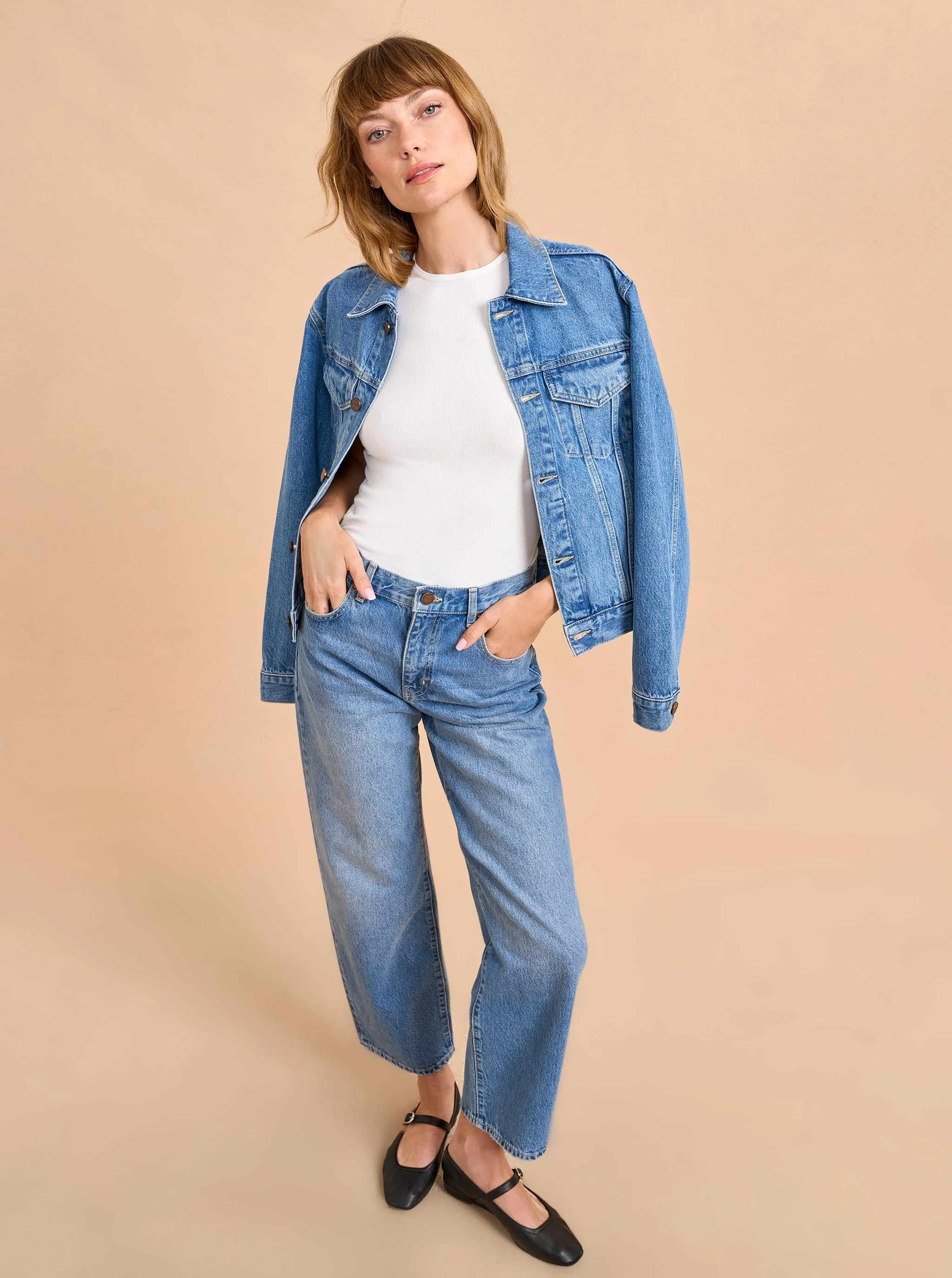 Marilyn Mid-Rise Barrel Jean | La Ligne