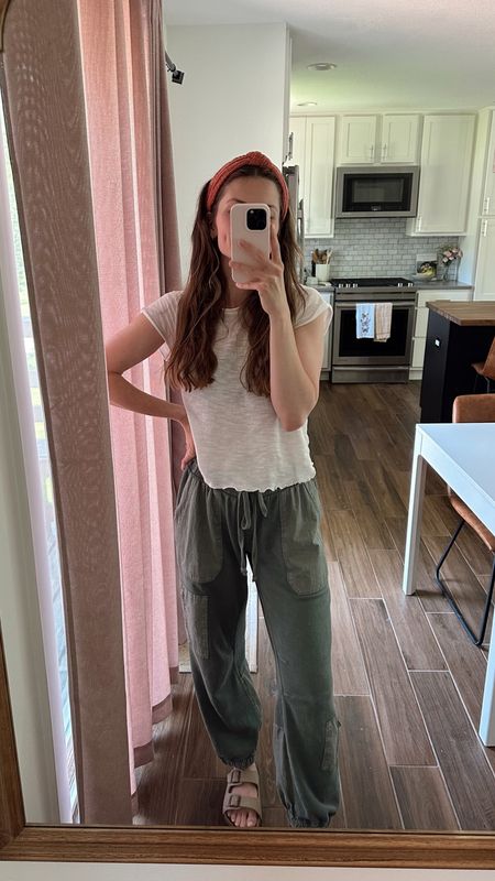 some of my favorite basics, wearing a small in tee and joggers - some of my most worn pants, so comfy and love how they fit 
 
Spring outfit, summer outfit, mom outfit 

#LTKSeasonal