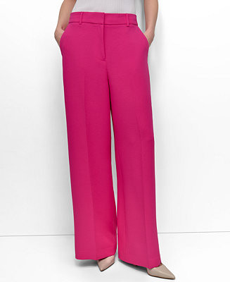 DKNY Women's Aero Crepe High Rise Wide-Leg Pants  - Macy's | Macy's
