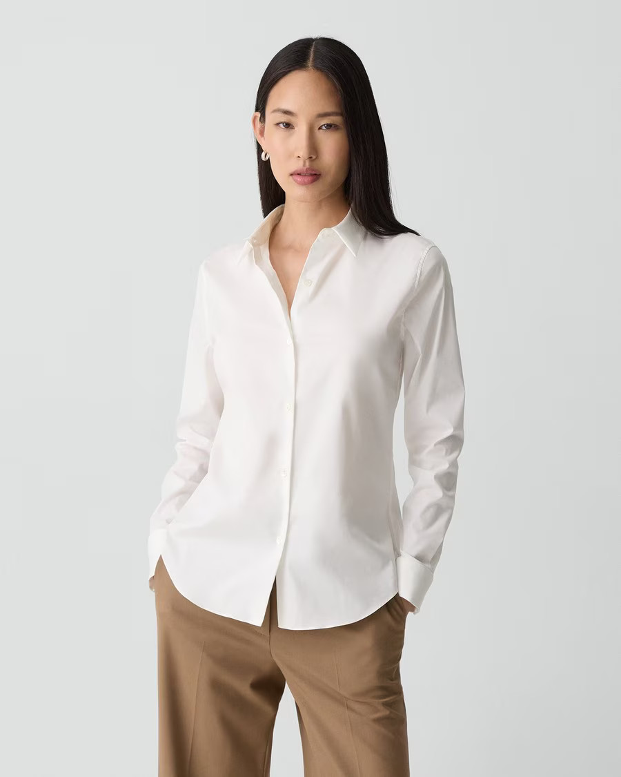 Fitted Shirt in Good Cotton | Theory