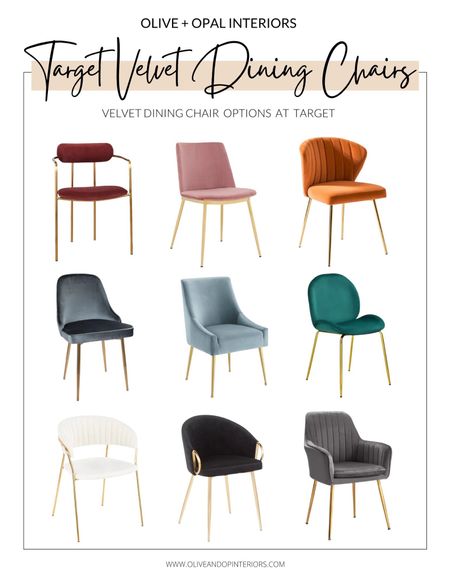Here is a roundup of some of our favorite velvet Dining Chair options at Target - some of them are on sale too! 
.
.
.
Target
Velvet Dining Chairs
Gold Dining Chairs
Moody
Trendy
Vintage
Upholstered Dining Chairs

#LTKsalealert #LTKhome #LTKstyletip