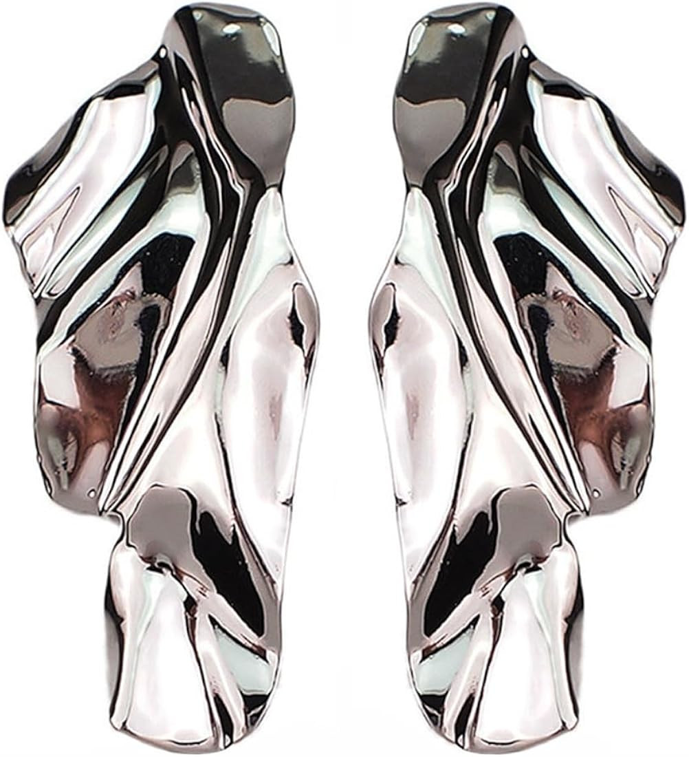 Sliver Metal Earrings | Amazon (US)