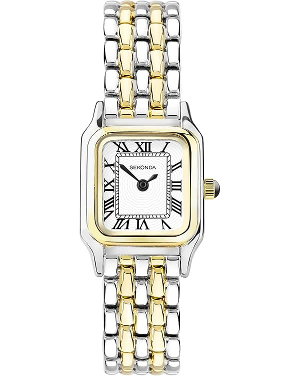 Sekonda Monica Ladies 20mm Quartz Watch in White with Roman Numerals, Analogue Display and Alloy ... | Amazon (US)
