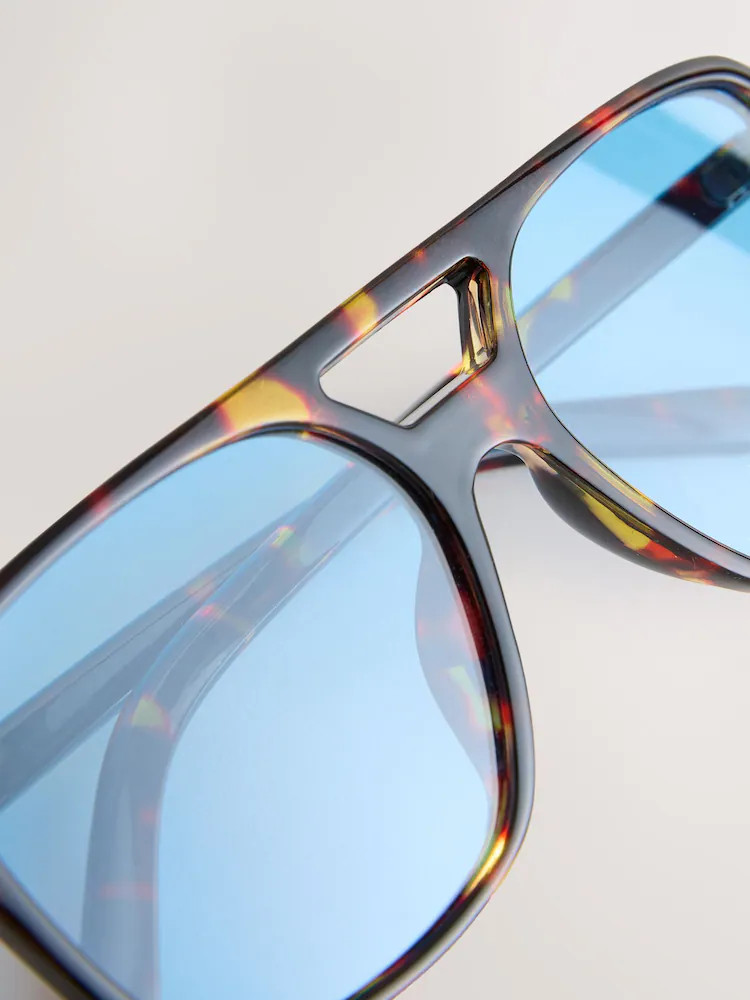 Buy Tortoiseshell Blue Square Sunglasses from Next Ireland | Next EU