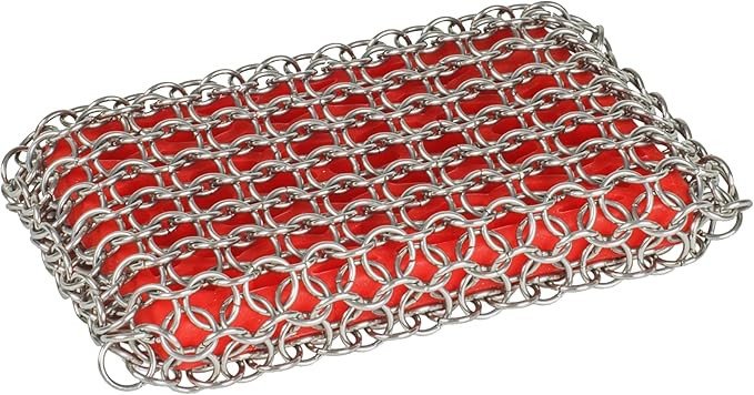 Lodge Chainmail Scrubber for Cast Iron Pans - Heavy Duty Stainless Steel Scrubbing Pad for Skille... | Amazon (US)