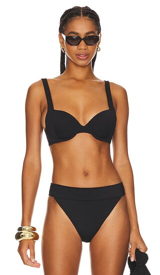 The Contour Boot Bikini Top in Black | Revolve Clothing (Global)
