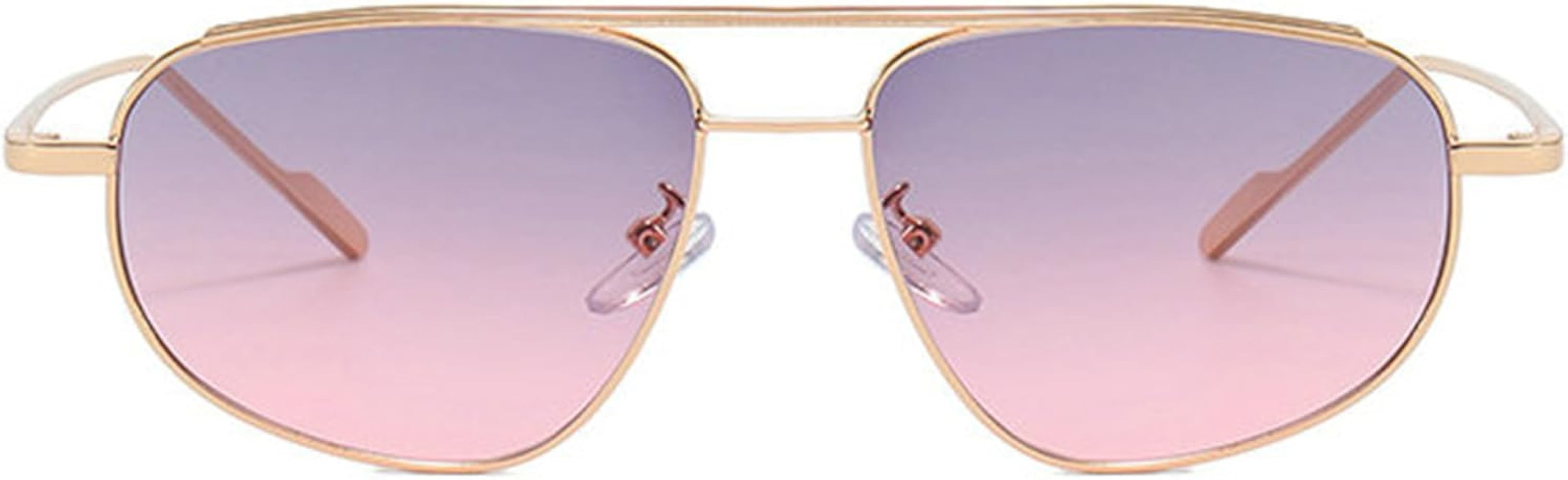 willochra metal Square Sunglasses for Men Fashion 2024 Retro Double Bridge Male Sun Glasses Eyewe... | Amazon (US)