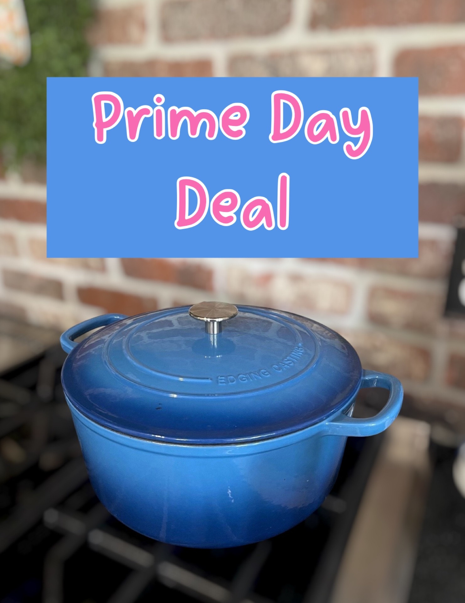 Prime Day Dutch Oven Deal 💙🍲

This gorgeous enameled cast iron Dutch oven is one of my favorite Prime Day finds! The beautiful lake blue color looks so pretty displayed on the stovetop, and it’s perfect for everything from soups and stews to homemade bread, pot roast, chili, and pasta dishes.

The 5.5-quart size is ideal for family meals, meal prep, and cozy comfort food recipes all year long. It has the classic Dutch oven look for a fraction of the price, making it such a great budget-friendly kitchen upgrade.

✨ Prime Day price: $36.79 (20% off)
✨ Enameled cast iron construction
✨ Oven-safe and stovetop-friendly
✨ Beautiful lake blue finish
✨ Great for bread baking, soups, stews, and one-pot meals

A kitchen staple that looks as good as it performs! 💙

Cast iron Dutch oven, Prime Day kitchen deals, affordable cookware, bread baking essentials, blue Dutch oven, kitchen must haves, cookware sale, home chef favorites, Amazon kitchen finds, meal prep cookware, budget-friendly kitchen upgrade, one pot meals.

#LTKHome #LTKfoodie #LTKSaleAlert