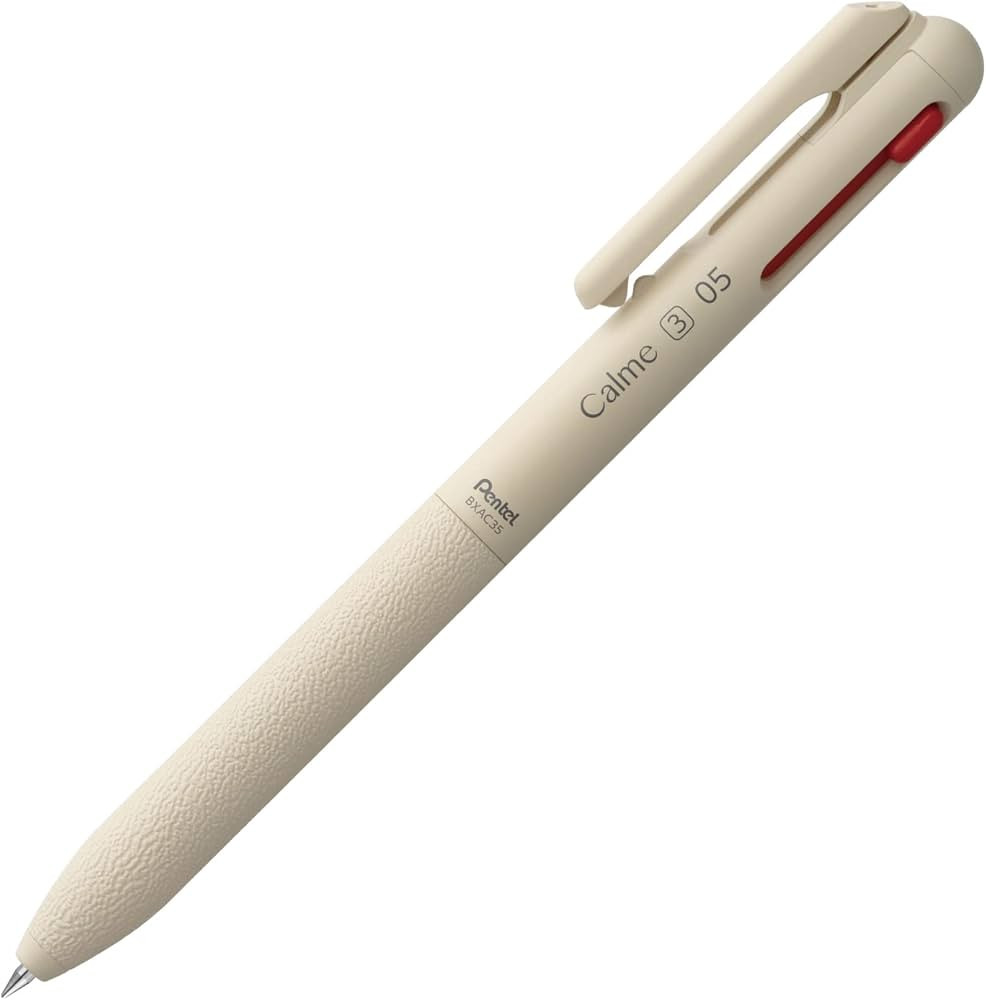 Pentel BXAC35H Tri-Color Ballpoint Pen, Calme 0.02 inches (0.5 mm), Beige | Amazon (US)