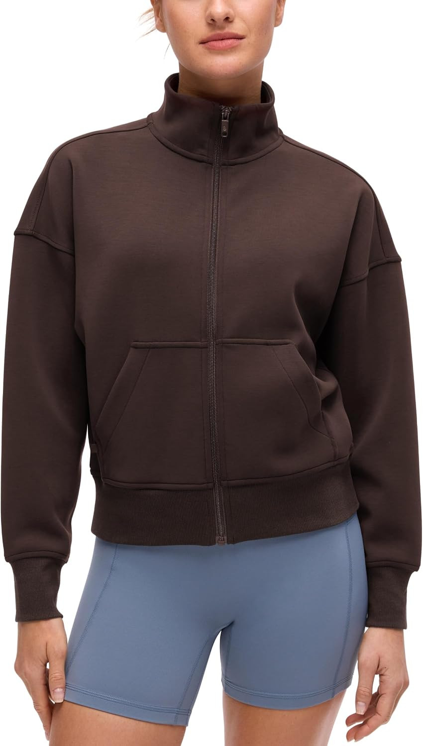 CRZ YOGA SoftAura Full Zip Sweatshirts | Amazon (UK)