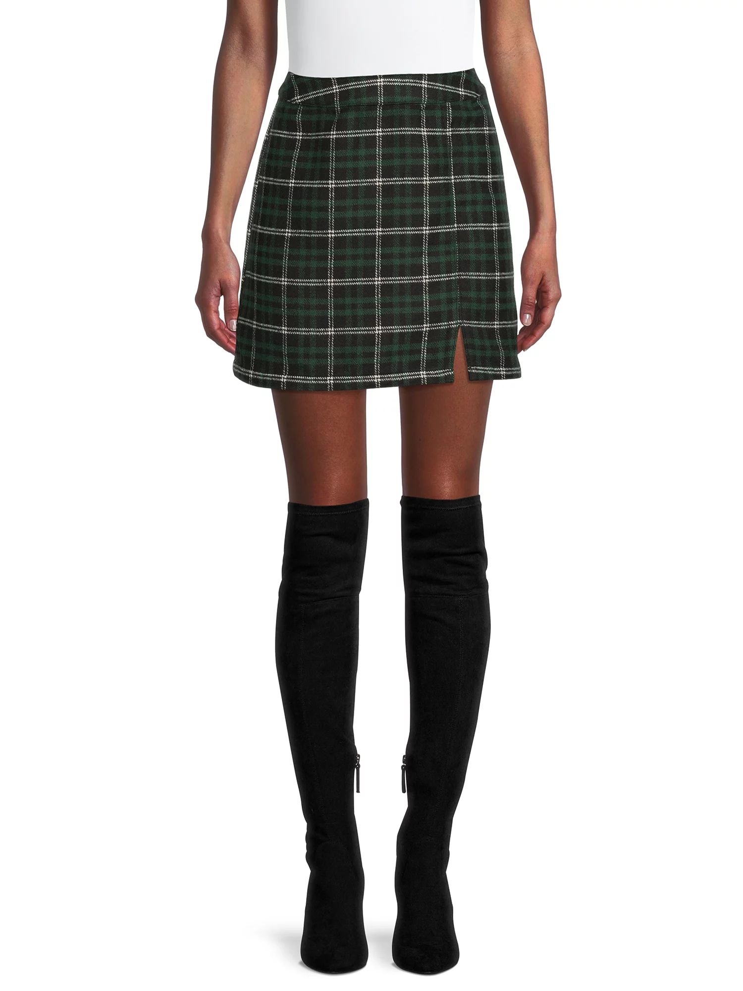 No Boundaries Juniors’ Plaid A-Line Skirt | Walmart (US)