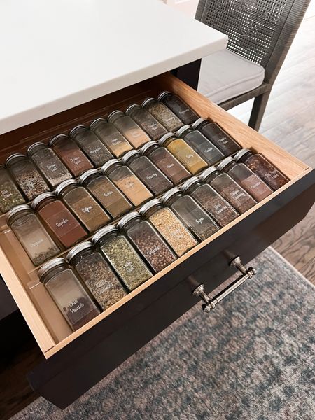Everything that I used to organize our spice drawer! These expandable acrylic risers keep everything in place and easy too see but my favorite product are these labels! 

#LTKSeasonal #LTKfindsunder50 #LTKhome
