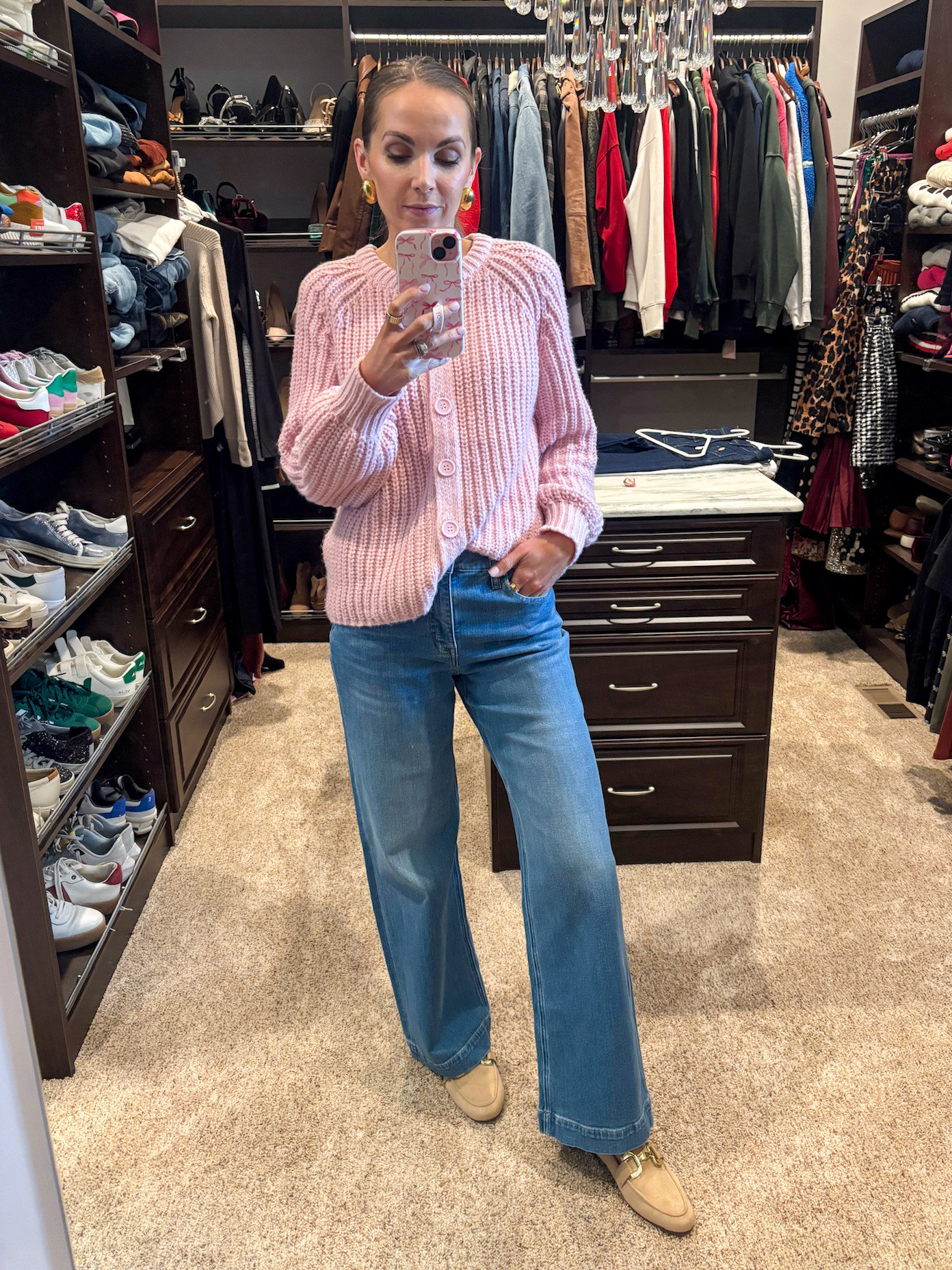 @jcrew factory jeans on sale for less than $50! + @amazon sweater + @target loafers 

#LTKSeasonal #LTKSaleAlert #LTKFindsUnder50