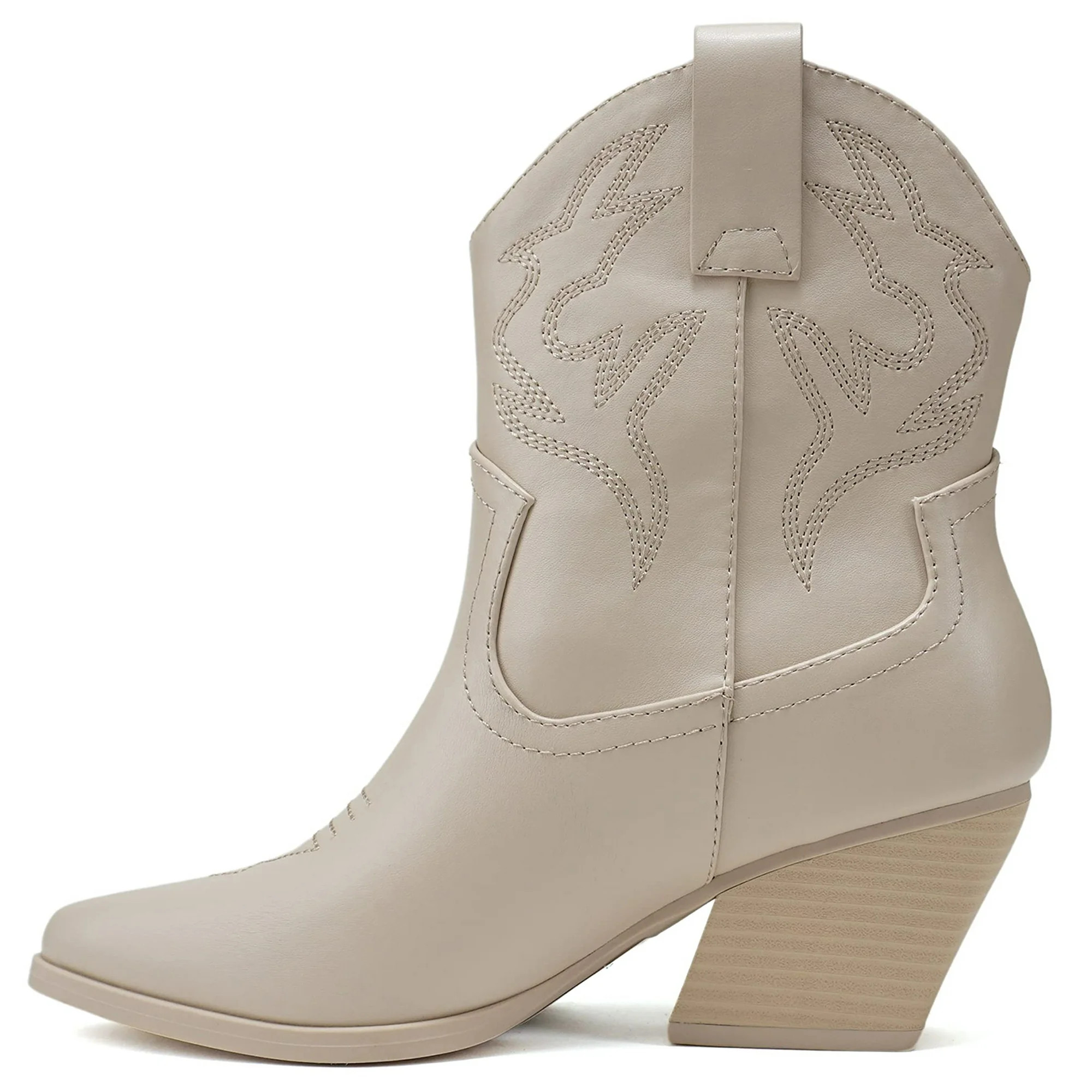 Soda Women Cowgirl Cowboy Western Stitched Ankle Boots Pointed Toe Short Booties High Top Blazing... | Walmart (US)