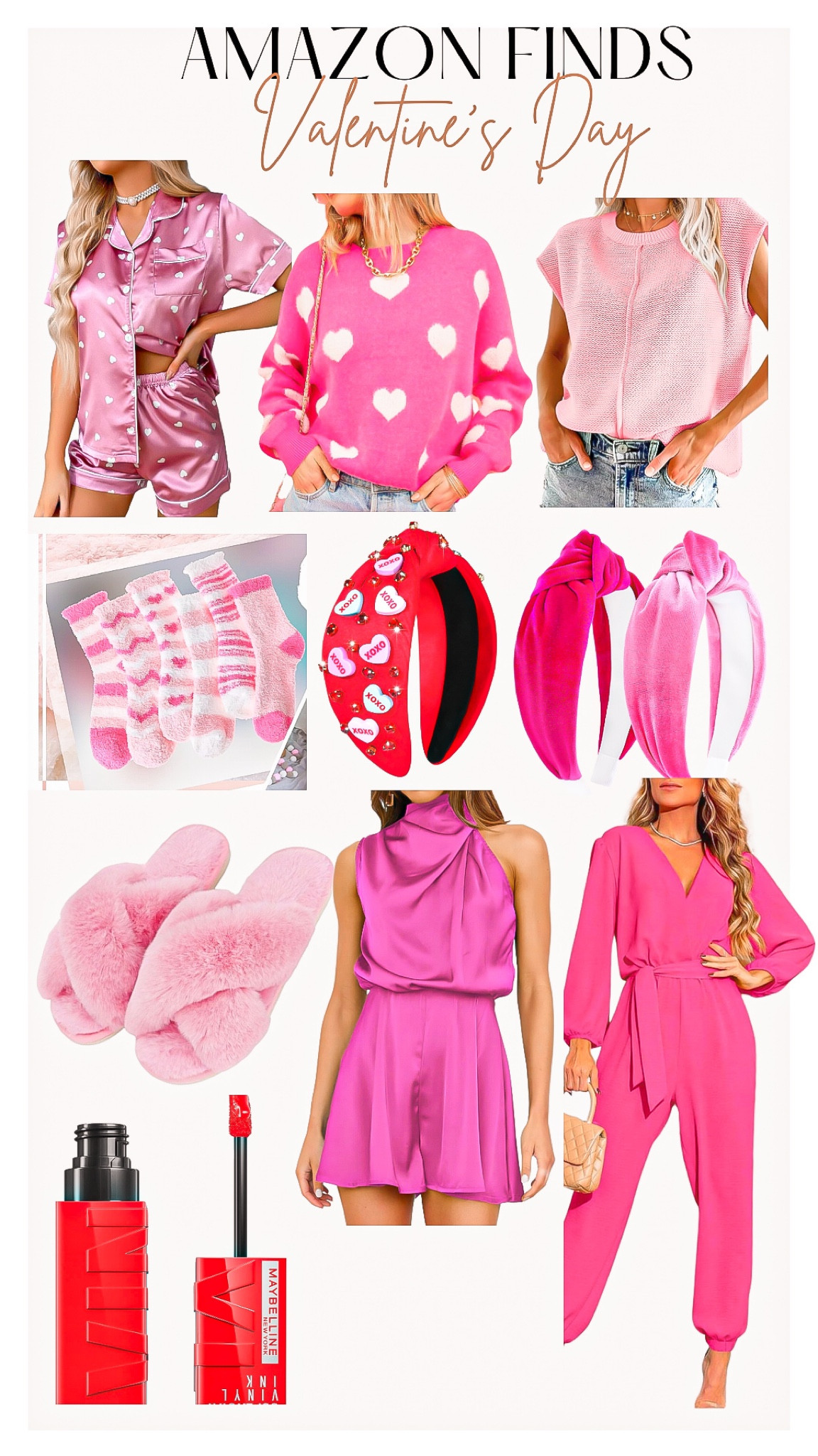Valentines Finds 💝💝

Valentine’s Day, pink dress, wedding guest, winter fashion, pink pajamas, pink heart pajamas, pink sweater, pink fuzzy socks, pink headbands , valentines headbands, pink slippers, pink romper, pink jumpsuit, red lipstick 

#LTKfindsunder50 #LTKGiftGuide #LTKstyletip
