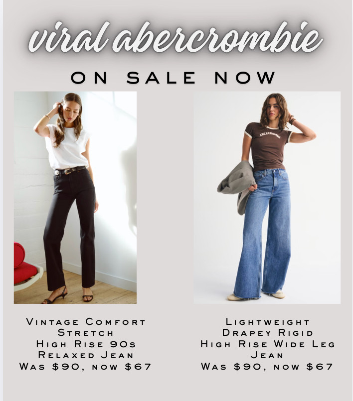 Build your capsule wardrobe with the best jeans around. You can buy two in each color and put together 100+ outfits with these bottoms! 

 @abercrombie 

#LTKSaleAlert #LTKootd #LTKgrwm