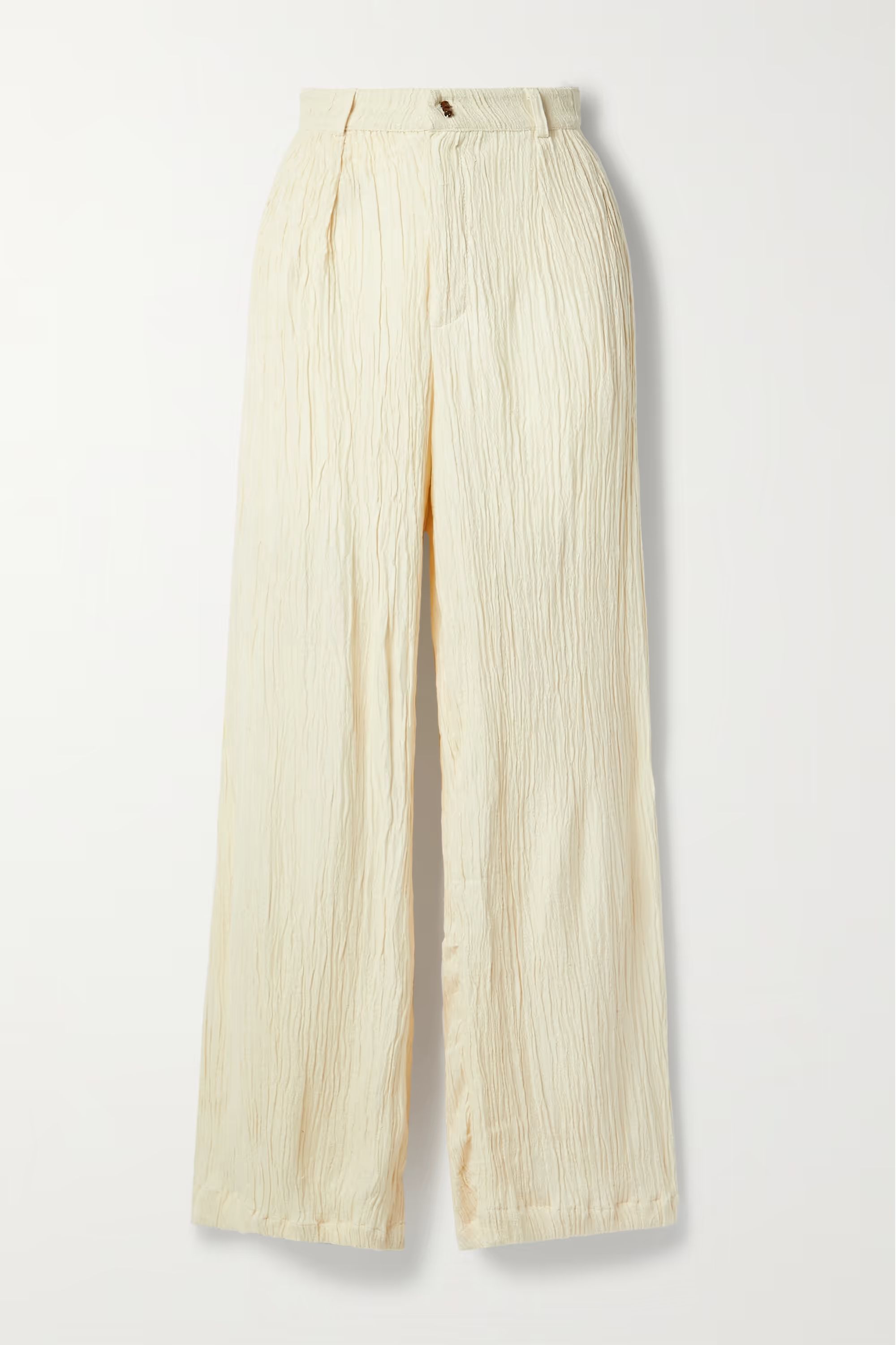 Willow crinkled peace silk and bamboo-blend wide-leg pants | NET-A-PORTER (UK & EU)