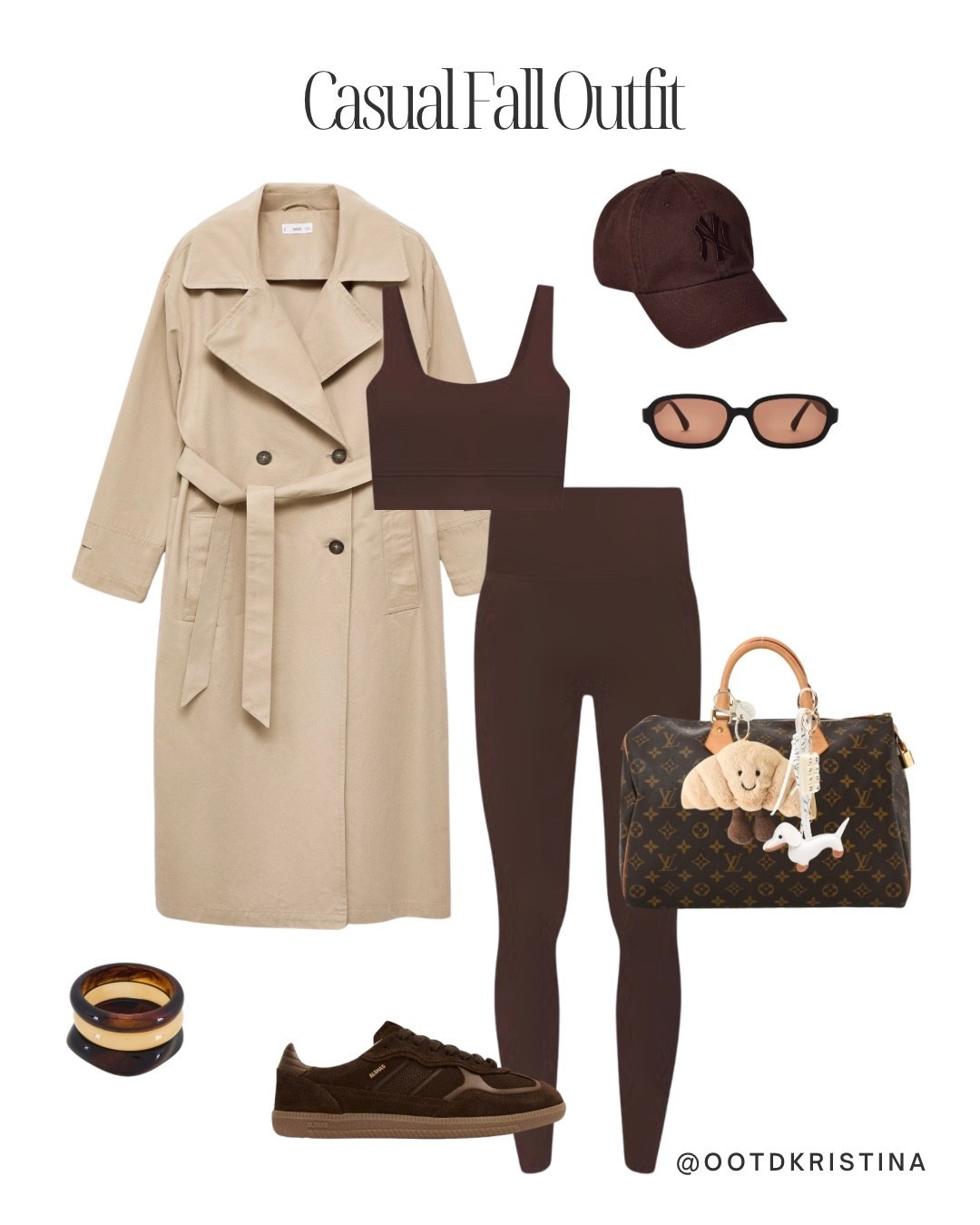 Styling trench coat for fall 🍁
#falloutfit #trenchcoat #leggings #workoutoutfit #darkbrown #sneakers #chocolatebrown #bagcharm #baseballcap

#LTKFindsUnder50 #LTKFindsUnder100 #LTKSeasonal