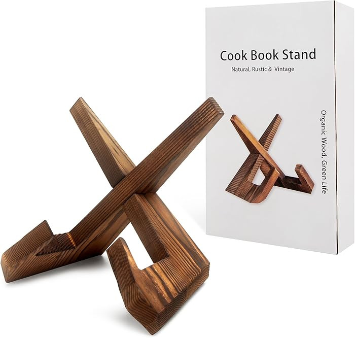 Cookbook Holder Stand for Kitchen, Recipe Book Holder for Kitchen Counter, Cook Book Stand, Woode... | Amazon (CA)