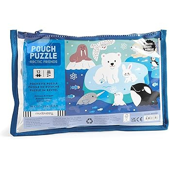 Mudpuppy Arctic Friends – 12 Piece Puzzle with Reusable Zipper Pouch Featuring Colorful and Fun... | Amazon (US)