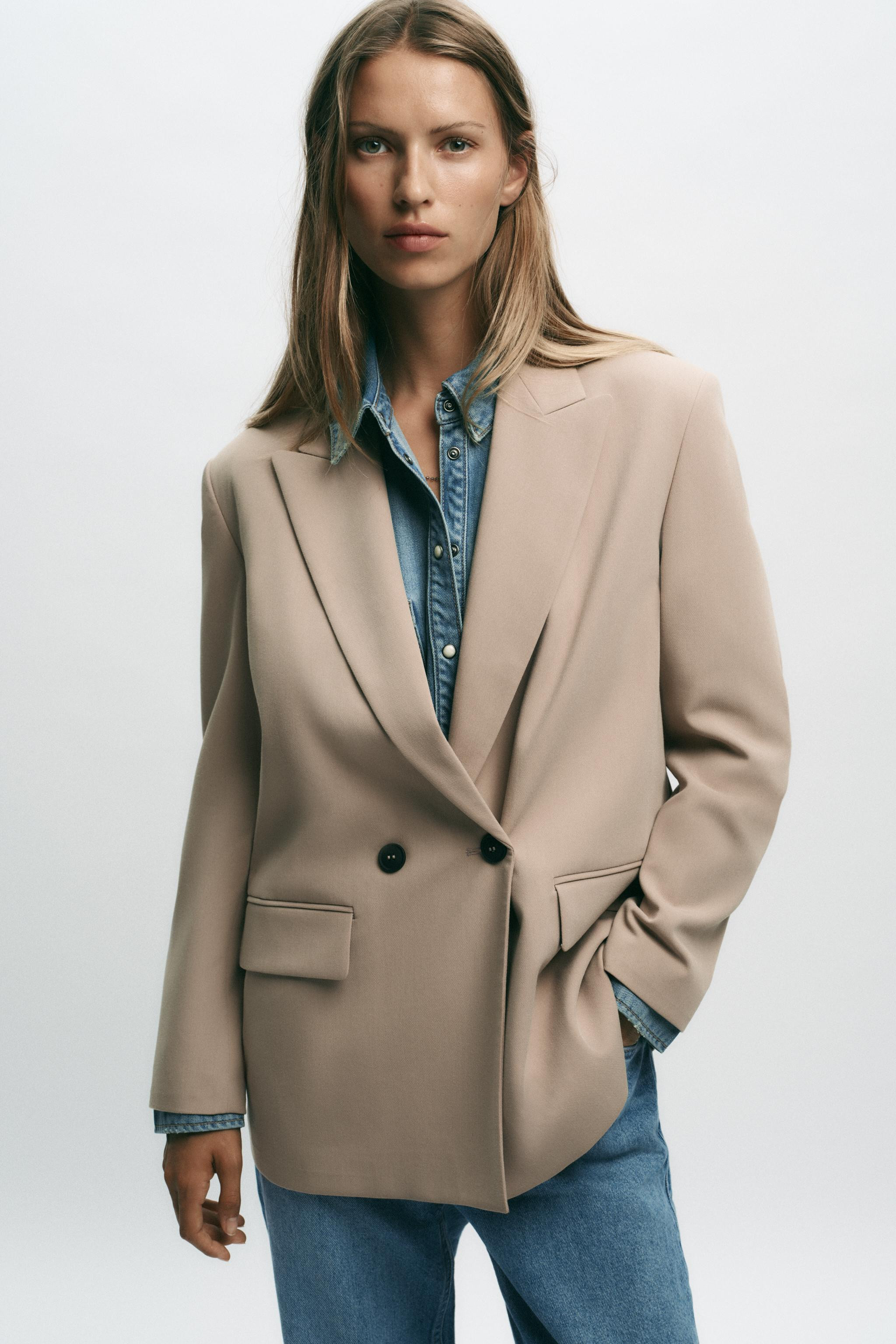 OVERSIZED DOUBLE BREASTED BLAZER | Zara US
