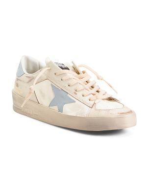 Made In Italy Distressed Leather Sneakers | Marshalls